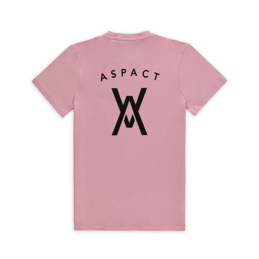Aspact Back Logo Tee - Soft Lilac Cotton T-Shirt with Branded Design