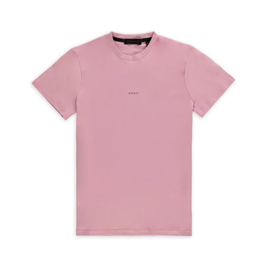Aspact Back Logo Tee - Soft Lilac Cotton T-Shirt with Branded Design