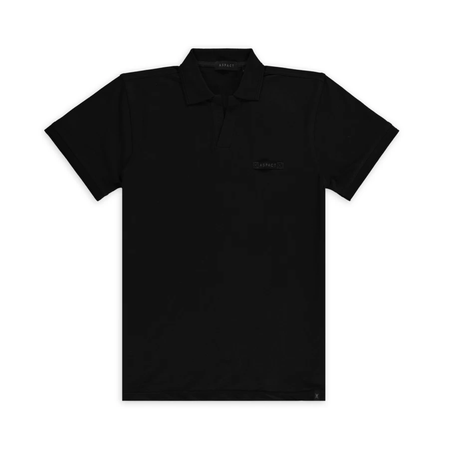 Aspact Polo Shirt for Men - Classic Black Design - Premium Quality Cotton